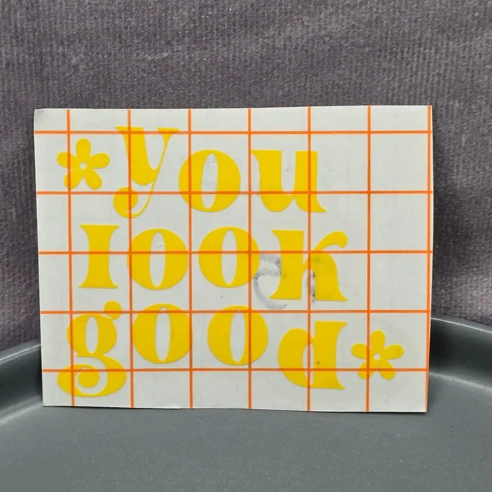 You Look Good Yellow Mirror Decal Vinyl Stickers Peel and‎ Stick Affirmation